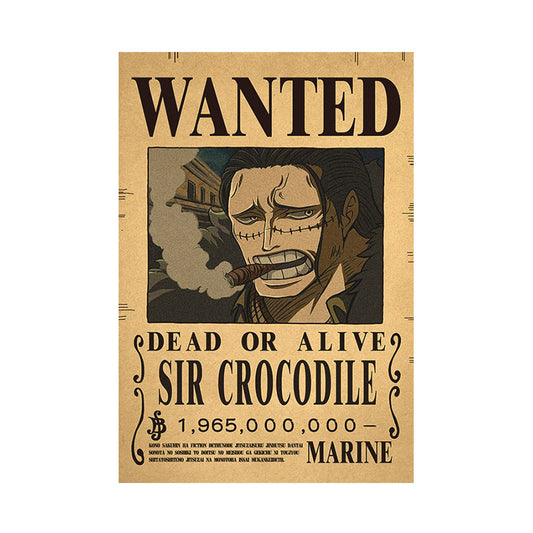 One Piece Sir Crocodile , Wanted poster.