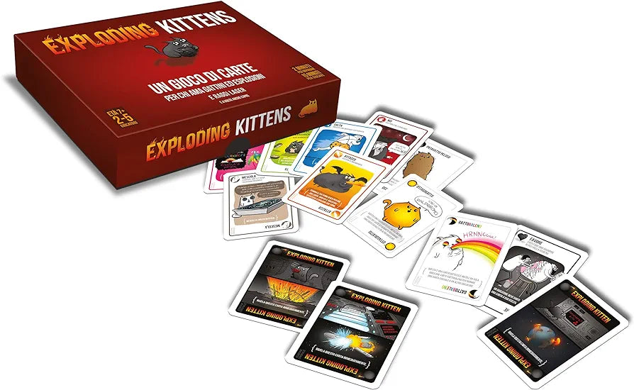 EXPLODING KITTENS, Gioco di Carte, Edizione in Italiano.