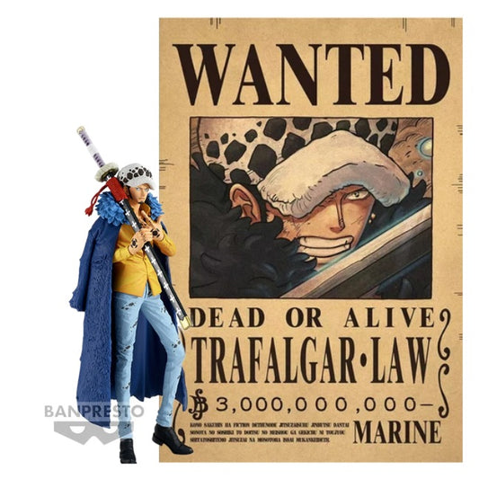 One Piece Trafalgar Law Banpresto (23cm) + ONE PIECE TRAFALGAR LAW, POSTER WANTED