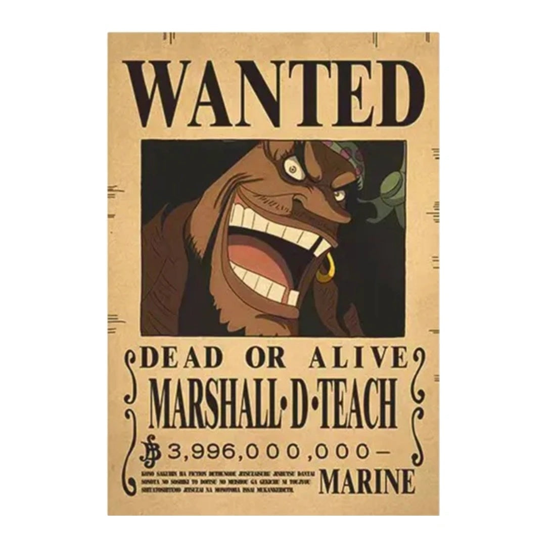 ONE PIECE MARSHALL D TEACH, POSTER WANTED