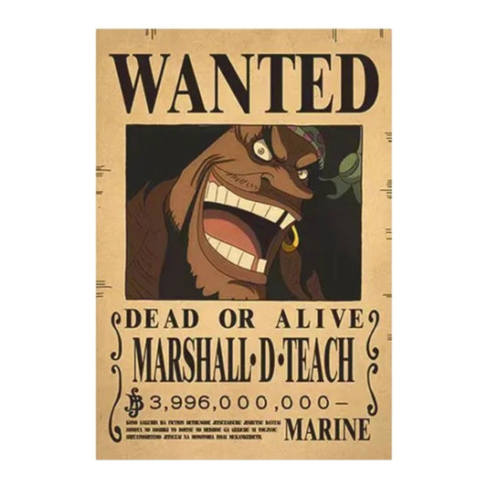 ONE PIECE MARSHALL D TEACH, POSTER WANTED