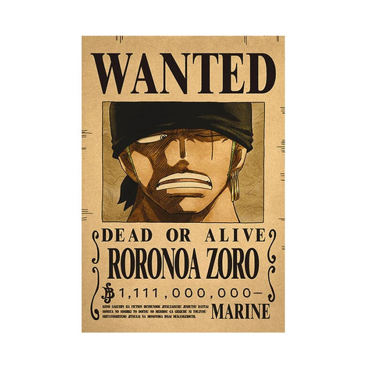 ONE PIECE RORONOA ZORO, POSTER WANTED