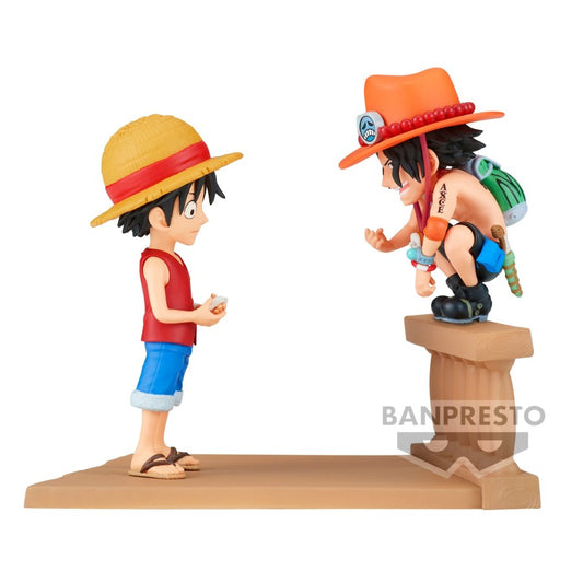 !!!PREORDINE!!! ONE PIECE, MONKEY D LUFFY & PORTGASS D ACE STATUA BANPRESTO.