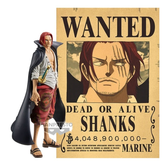 One Piece Shanks Banpresto + One Piece Shanks Bounty poster