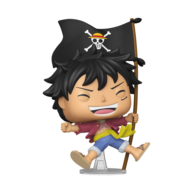 One Piece, Monkey D Luffy con BANDIERA (LIMITED EDICTION) Funko Pop. (9 cm)