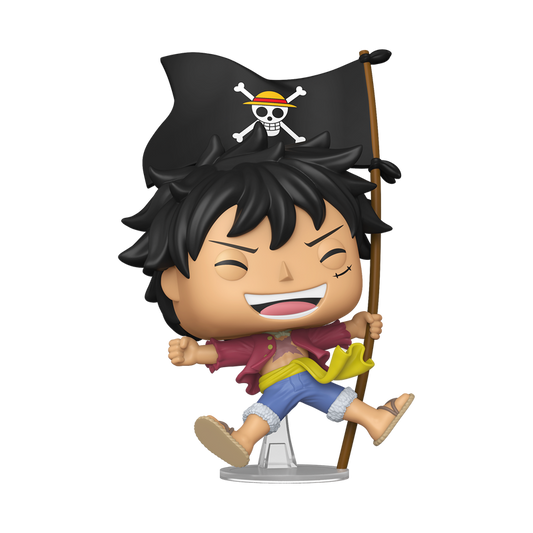 One Piece, Monkey D Luffy con BANDIERA (LIMITED EDICTION) Funko Pop. (9 cm)